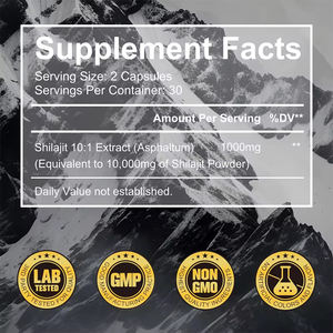 หิมาลายาแคปซูล shilajit เพิ่มภูมิคุ้มกันให้ฟังก์ชันการคิดพลังงานสนับสนุนฉลากส่วนตัว - Product Image 2