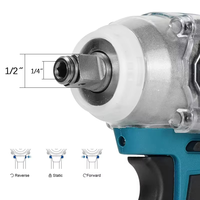 Juego de 4 Herramientas Automotrices Inalámbricas de 18V, Taladro, Llave de Impacto, Bomba de Aire, Llave de Trinquete, Cargador de Batería