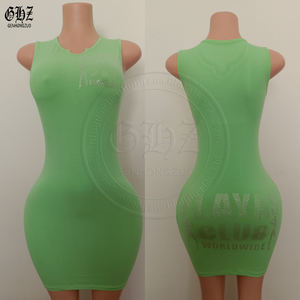 Nuovo Abito Mini Bodycon Rosa Baby con Spalline Halter Personalizzato Collezione <span class=keywords><strong>Primavera</strong></span> 2026, Scollo Quadrato Senza Maniche - Product Image 5