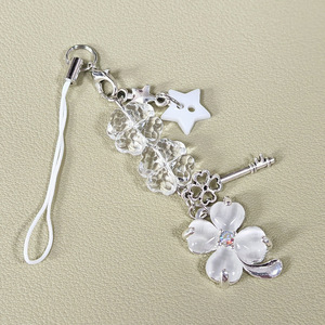 Lucky Leaf Téléphone Charmes Pendentif Mignon Porte-clés Cas pour <span class=keywords><strong>iPhone</strong></span> 15 Samsung Cartable Livres CCD Caméra Ins Corée Rose Vert - Product Image 5
