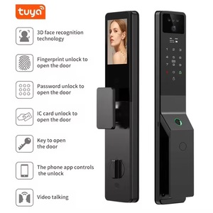 Tuya Thông Minh Kỹ thuật số khóa mặt mở khóa <span class=keywords><strong>Video</strong></span> intercom Đối với trang chủ khách sạn An ninh nhôm hợp kim cửa kính Thẻ mã key App truy cập - Product Image 2