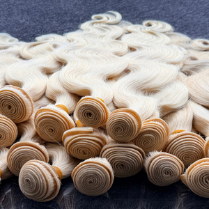 Extensions de cheveux humains blonds 613 ondulés de 10 à 26 pouces, bouclés naturellement, pour tresses, cheveux rebondissants, pointes pleines - Product Image 5