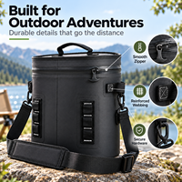 Sac isotherme souple et réutilisable en TPU imperméable, portable, pour le camping, la pêche, les pique-niques, avec bandoulière.
