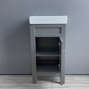 Mobilia tradizionale del <span class=keywords><strong>bagno</strong></span> 400mm grigio del <span class=keywords><strong>lavabo</strong></span> del guardaroba indipendente - Product Image 5
