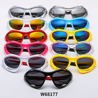 Lunettes de soleil Cyberpunk unisexe, style bio-mécanique, avec découpes et aérations, verres PC UV400, lunettes futuristes Y2K, lunettes techno avant-gardistes