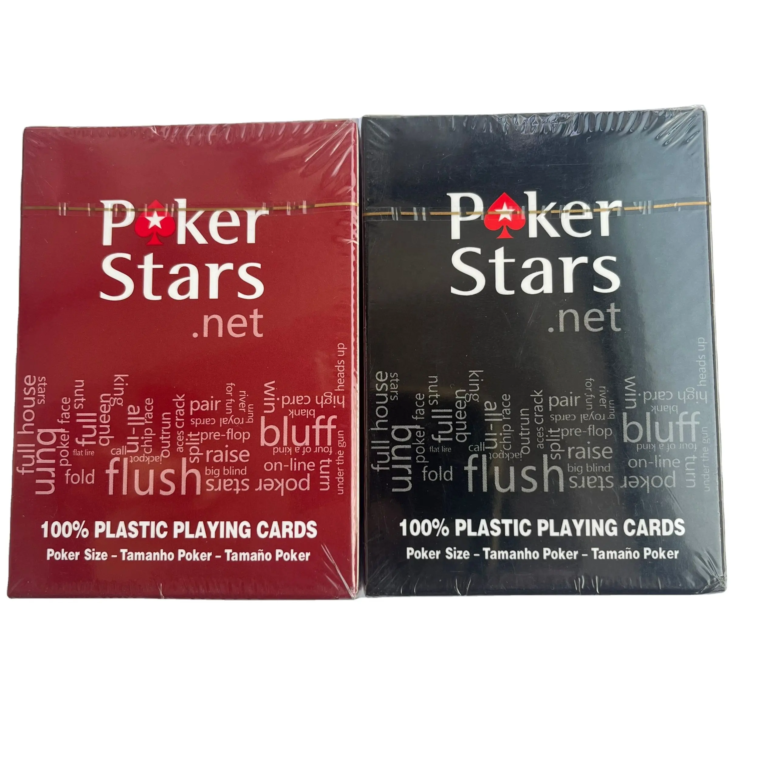 Пользовательские 100% ПВХ водонепроницаемый покер карты пластиковые игральные карты