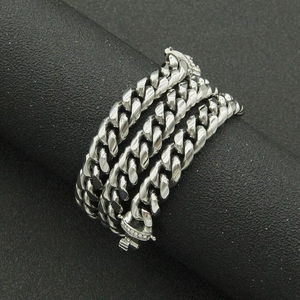 <b>Titanium</b> Steel Cuban <b>Chain</b> Necklace, Trendy Male Personality Simple Locomotive With Retro Accessories Tanjing Fashion - Product Image 2