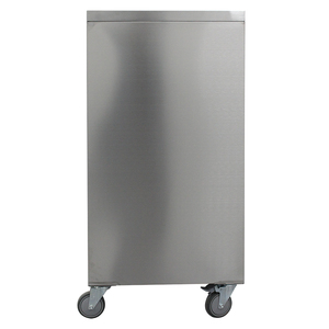 Chariot d'infirmière moderne en acier inoxydable à 2 portes et 4 roulettes, durable, pour usage <span class=keywords><strong>clinique</strong></span> - Product Image 5