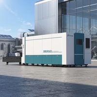 Machine de découpe laser à fibre entièrement fermée, dernière génération LX3015PHO, pour la découpe de tôles métalliques avec table d'échange