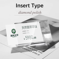 Porte-étiquettes de prix pour bijoux en acrylique incliné, écologique, haute transparence, pour supermarché et magasin