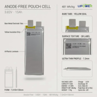 Batterie semi-solide à haute décharge ULi 500Wh/kg 3.82V 16Ah, batterie à haute densité énergétique, cellule Li-ion en pochette pour UAV/eVTOL