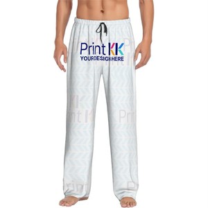 Pantalones de pijama de modal de seda para hombre personalizables con imagen personalizada conjunto de Bata cómoda para el hogar con mangas cortas para niños - Product Image 1