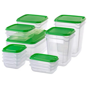 Ensemble de 17 boîtes de conservation alimentaire carrées en plastique PP pour réfrigérateur, compatibles micro-ondes, multifonctionnelles, pour usage domestique, personnalisables - Product Image 1