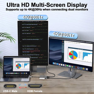 A471 <span class=keywords><strong>USB</strong></span> C pour HDMI Audio Video Switcher Nouveau 1 Entrée 2 Sortie 4K 60Hz 2K 120Hz Répéteur pour HDTV et projecteur pour ordinateur portable - Product Image 6