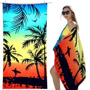 منشفة شاطئ من الألياف الدقيقة البوليستر 100% صديقة للبيئة - مضادة للبكتيريا سريعة الجفاف مطبوعة حسب الطلب للشاطئ وحمام السباحة والاستحمام وركوب الأمواج - Product Image 2