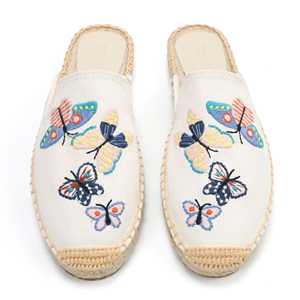 Vendita calda estate ciabatte alla moda per donne Casual ricamo a farfalla traspirante <span class=keywords><strong>sandali</strong></span> espadrillas antiscivolo - Product Image 3