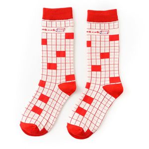 Chaussettes unisexes Happy Crew de haute qualité en coton pur, durables, vente en gros - Product Image 2
