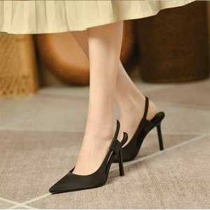 Escarpins d'é<span class=keywords><strong>t</strong></span>é à talons hauts pour femmes Stiletto élégant et sexy avec bout pointu rond et chaussures Muller de style haut de gamme - Product Image 4