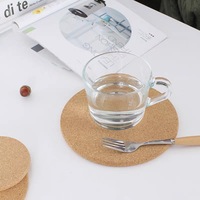 Sous-verres en liège écologiques en gros, 90*5 mm, sous-verres ronds en liège pour bureau et sous-verres pour tasses, nouveau design personnalisé