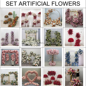 LEDA Customized Luxury Wedding <b>Artificial</b> Flower Decoration Rose Red <b>Hydrangea</b> Mixed Floral Arrangement - Product Image 6