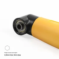 Dr. Adaptateur d'angle extensible industriel géant jaune à 90 degrés avec coque bleue, connecteur d'embout de tournevis à angle droit