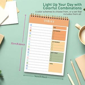 Custom Ins Style Daily Spiral Binding Memo Notepad Self-Discipline Schedule Time Management Planner Loose <b>Leaf</b> Coil Notebook - Product Image 2