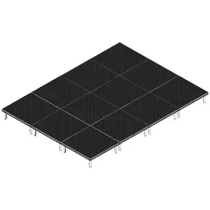 ESI Aluminum Retractable Platform QuickLock Staging 12'x16' Indoor/Outdoor Stage System Concert Equipment