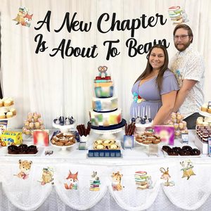Un Nouveau Chapitre Va Débuter - Bannière avec Guirlande, Décorations de Baby Shower sur le Thème du Livre, Fournitures de Fête sur le Thème de la Forêt et des Bois - Product Image 5