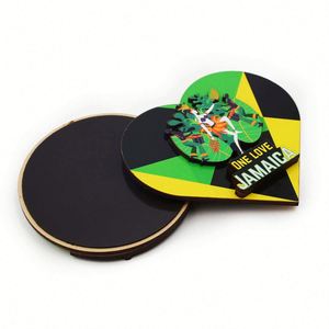 High Quality Print Epoxy Foil Mdf Making Jamaica Picture Custom 3D Resin Wooden <b>Fridge</b> Magnet - Product Image 3