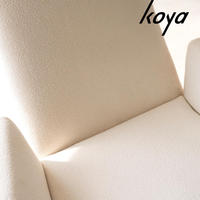 Chaise longue chaise d'appoint blanche chaise de loisirs avec pouf Boucle tissu chambre hôtel hall salon Club ours en peluche laine