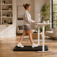 Caminadora Plegable Portátil, Mini Caminadora para Debajo del Escritorio, Máquina para Correr y Hacer Ejercicio, Manual y Eléctrica, para el Hogar