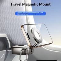 Support magnétique pour téléphone de haute qualité avec un support métallique pliable rotatif à 360 degrés pour les voyages en avion et l'utilisation sur le bureau