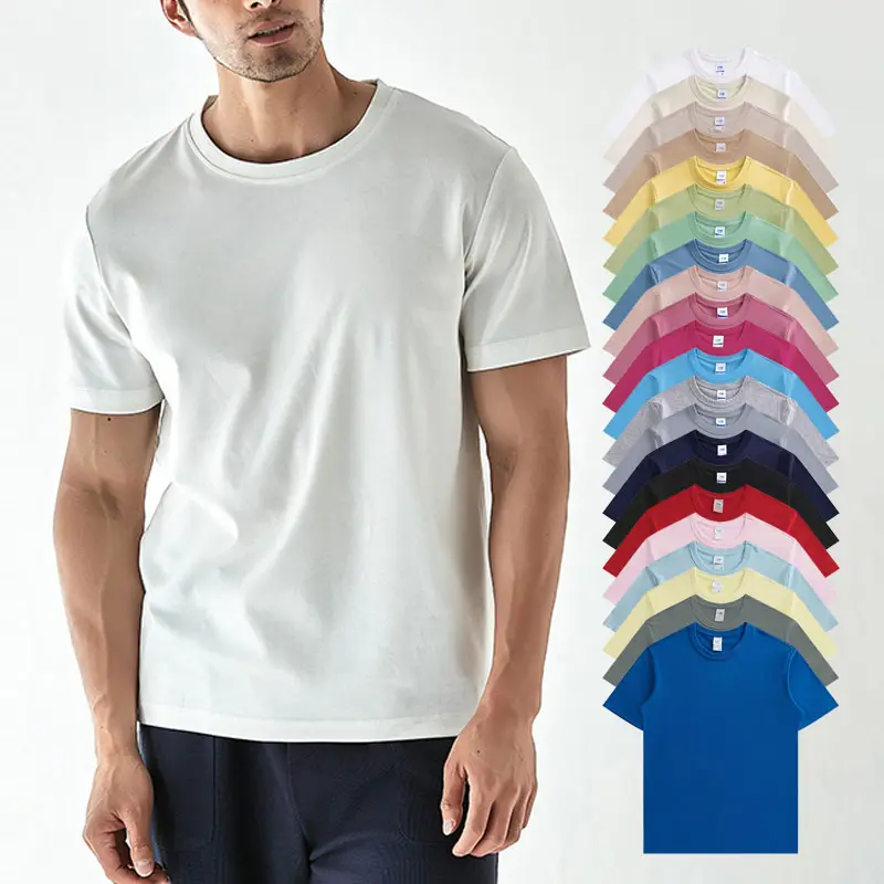 高品質のカラフルなレジャーダウンタウンストリートウェアヒップスターTシャツユニセックスラウンドネックTシャツと白いTシャツコットン