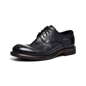 Zapatos Oxford Formales de Cuero Genuino para Hombre, Estilo Casual de Negocios, Punta Cerrada, con Cordones, Nuevo Modelo 2025, Antiolor, Antideslizantes, Ajuste Ancho - Product Image 4