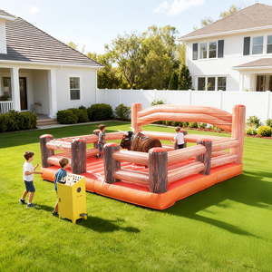 Toro mecánico inflable comercial para adultos, juego de rodeo con caja de control, a la venta - Product Image 6