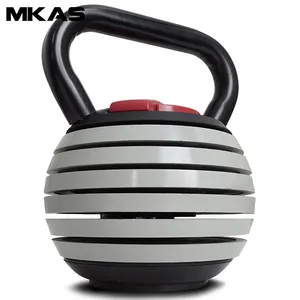 MKAS थोक उच्च गुणवत्ता समायोज्य Kettlebell Regolabile पकड़ 20Lbs 40 £ प्रशिक्षण 40Lbs समायोज्य Kettlebell