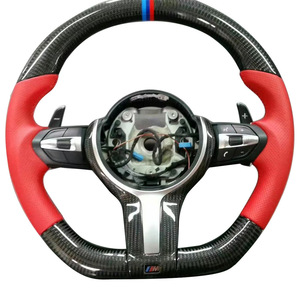 Volant en fibre de carbone BMW, diamètre intérieur 42 mm, avec design racing en cuir pour modèles BMW - Product Image 5