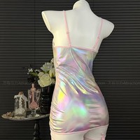 Nouvelle lingerie sexy et colorée pour poitrines petites, robe moulante aux hanches, chemise de nuit pour couples, idéale pour les jeux coquins.