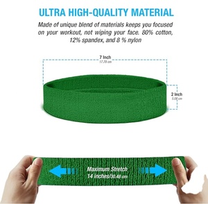 Free Sample Pickleball Light Green Top Ranking Outfit <b>Headbands</b> for Women Men Girls Boys for Gym Workout & Yoga, Super Comfy - Product Image 5