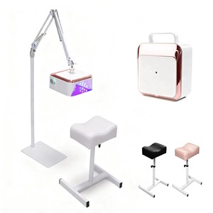 Lampe à ongles rechargeable, tabouret de manucure, tabouret de pédicure 360 °   Lampe sur pied rotative à 360° de 54W pour salon de beauté - Product Image 3