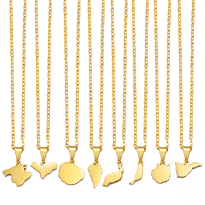 Collana con Mappa delle Isole Canarie Spagnole, El Hierro, La Palma, La Gomera, Tenerife, Gran Canaria, Fuerteventura, Lanzarote, Maiorca # 545162 - Product Image 3