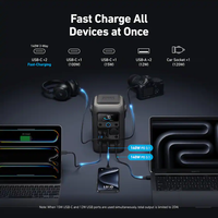 Портативная электростанция Anker SOLIX C300X 300 Вт, 288 Вт·ч, с двусторонней зарядкой, USB-C 140 Вт, USB 60 Вт, и солнечная панель формата книжки 60 Вт для аварийного электроснабжения