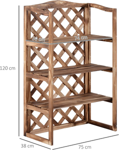 <span class=keywords><strong>Support</strong></span> à fleurs, étagère à plantes, 3 niveaux, carré, en bois de sapin, écologique, durable, décoration d'intérieur, <span class=keywords><strong>support</strong></span> pour plantes - Product Image 3