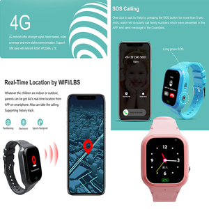 Montre connectée de voyage, avec notification SOS, HD, appel téléphonique, sécurité, pour les enfants et les personnes âgées, nouvelle collection 2020 - Product Image 5