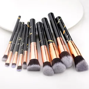 10pc Marble Pinceau Maquillage Cosmetic Brushes Make Up Makyaj Makeup Brushes Private Label Pincel Maquiagem