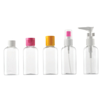 Vente en gros 30ml 40ml 50ml 60ml Bouteille en plastique PET de pulvérisation de brouillard d'eau rouge violet clair avec joint et bouchon de pompe de pulvérisation
