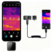 Caméra thermique pour smartphone HVD-V2 256*192, 24g, portable, mise au point manuelle, pour l'inspection électrique et HVAC à domicile