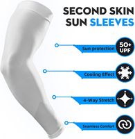 Manchons de Protection Solaire Anti-UV Personnalisables avec Logo, Manchons Rafraîchissants Vides, Anti-Soleil, Protection Bras Longs pour Sports de Plein Air