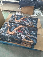 Tapis de Souris XXL Dragon Chinois Noir et Rouge avec Impression par Sublimation pour TCG