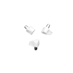 Support d'étagère en plastique blanc, support de planche transparent et durable pour étagères - Product Image 1